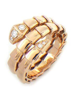 Bvlgari Ring Serpenti Vipa Diamond Total 18k Pink Gold